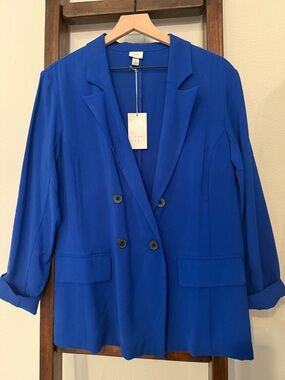 NWT Royal Blue Double Breasted Blazer – Women’s Large